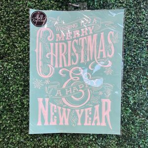 Chalk Couture WISHING YOU A MERRY CHRISTMAS & A HAPPY NEW Transfer NEW size E
